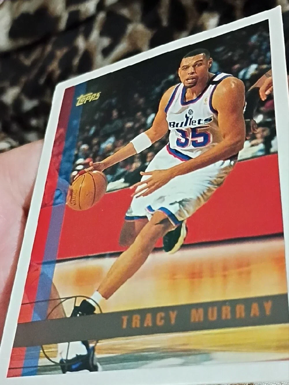 Topps Basketball Card - White, Blue, Red
